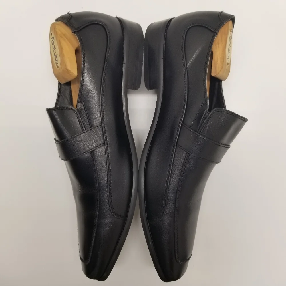 Perry Ellis Portfolio Matthew 07714A Mens Size 10.5 Black Leather Slip On